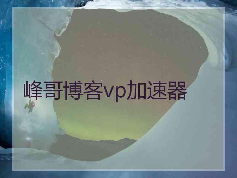 峰哥博客vp加速器