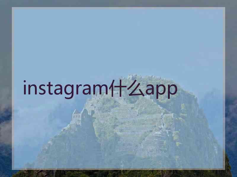 instagram什么app