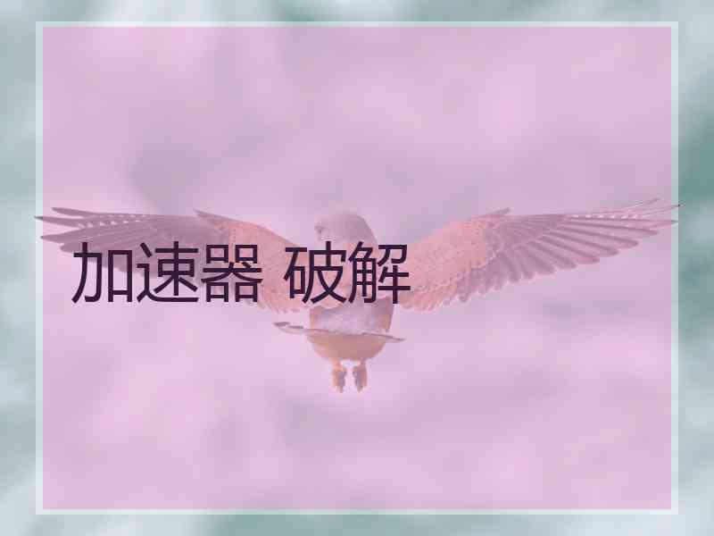 加速器 破解