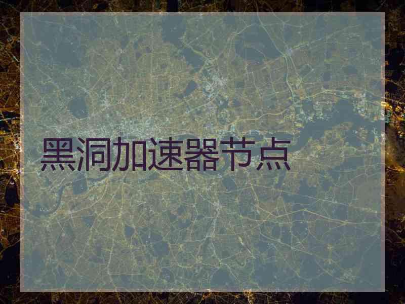 黑洞加速器节点