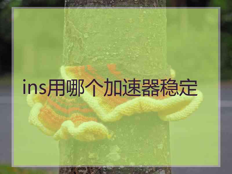 ins用哪个加速器稳定