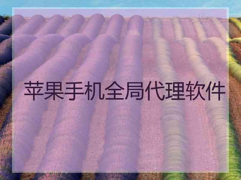 苹果手机全局代理软件