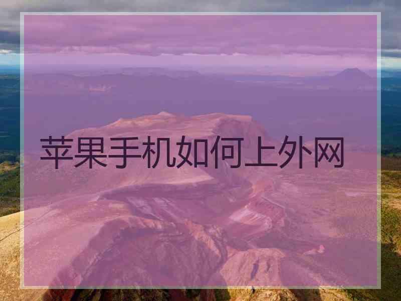 苹果手机如何上外网