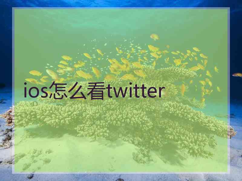 ios怎么看twitter