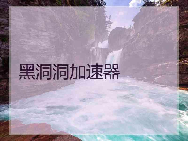 黑洞洞加速器