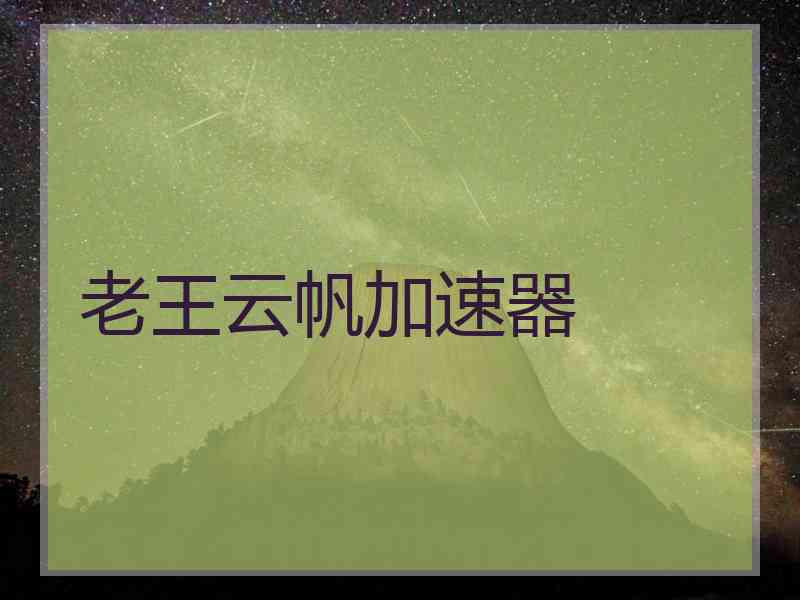 老王云帆加速器