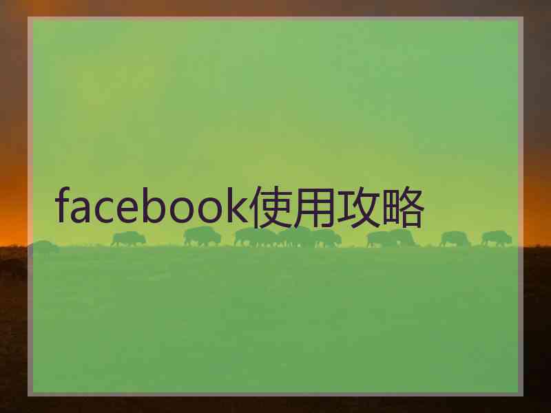 facebook使用攻略