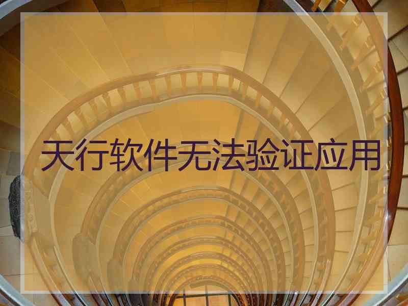 天行软件无法验证应用