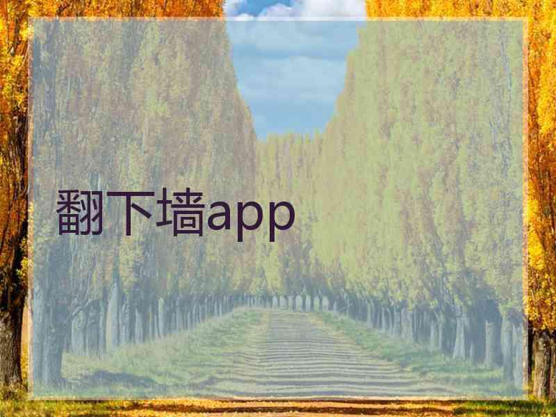 翻下墙app