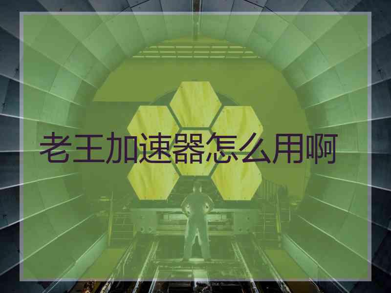 老王加速器怎么用啊
