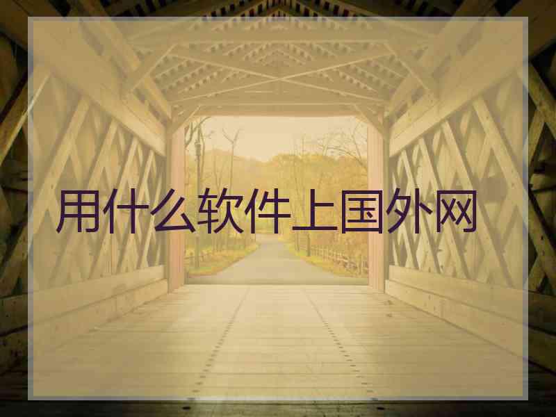 用什么软件上国外网