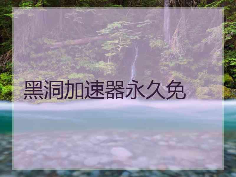 黑洞加速器永久免