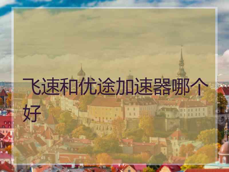 飞速和优途加速器哪个好