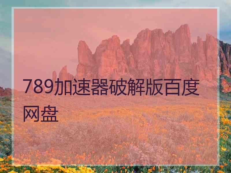 789加速器破解版百度网盘