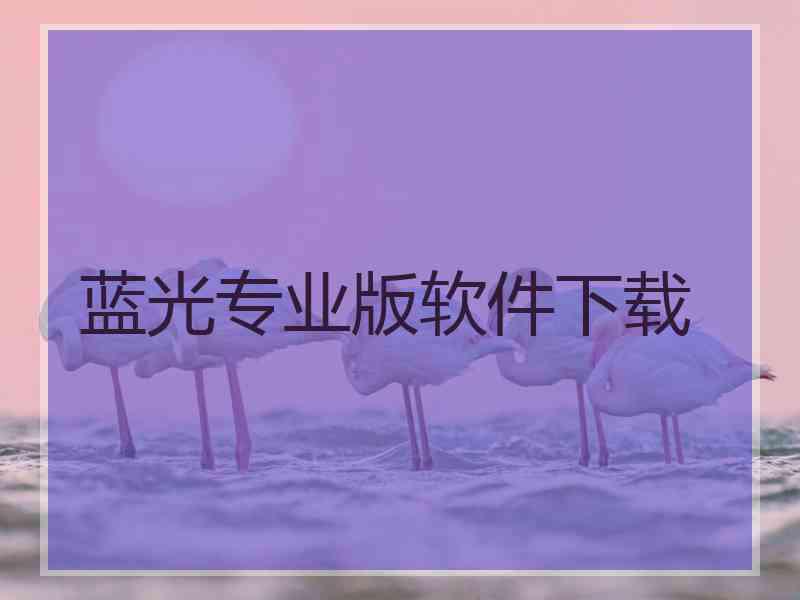 蓝光专业版软件下载
