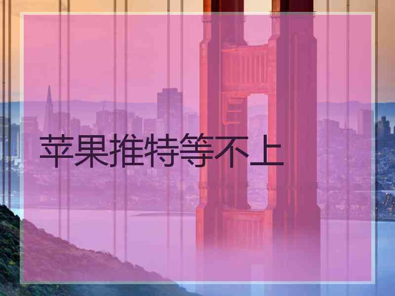 苹果推特等不上