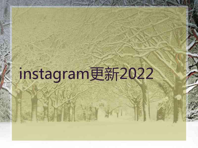 instagram更新2022