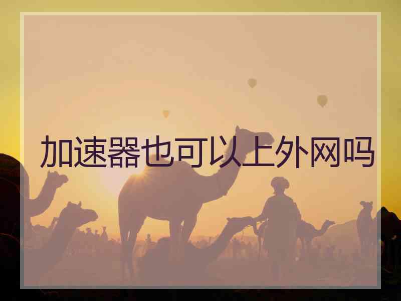加速器也可以上外网吗