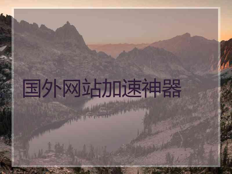 国外网站加速神器