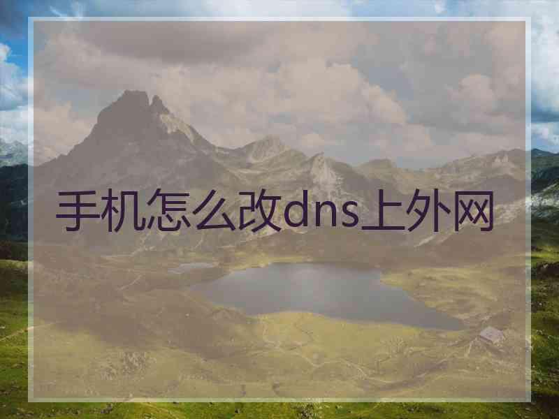 手机怎么改dns上外网