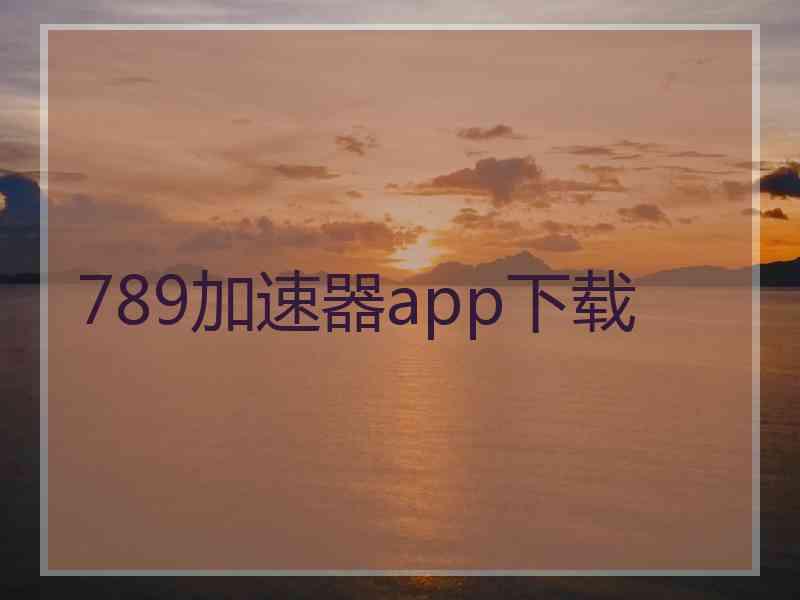 789加速器app下载