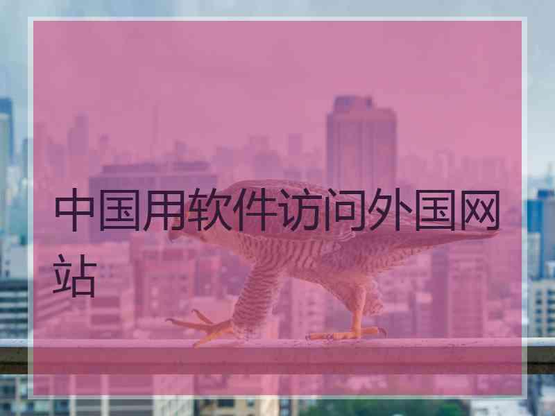 中国用软件访问外国网站