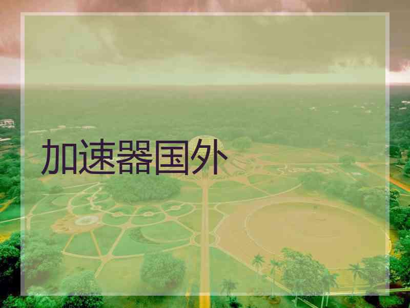 加速器国外