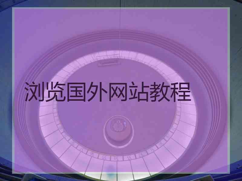 浏览国外网站教程