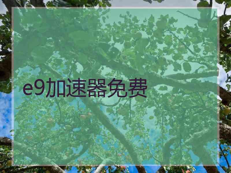e9加速器免费