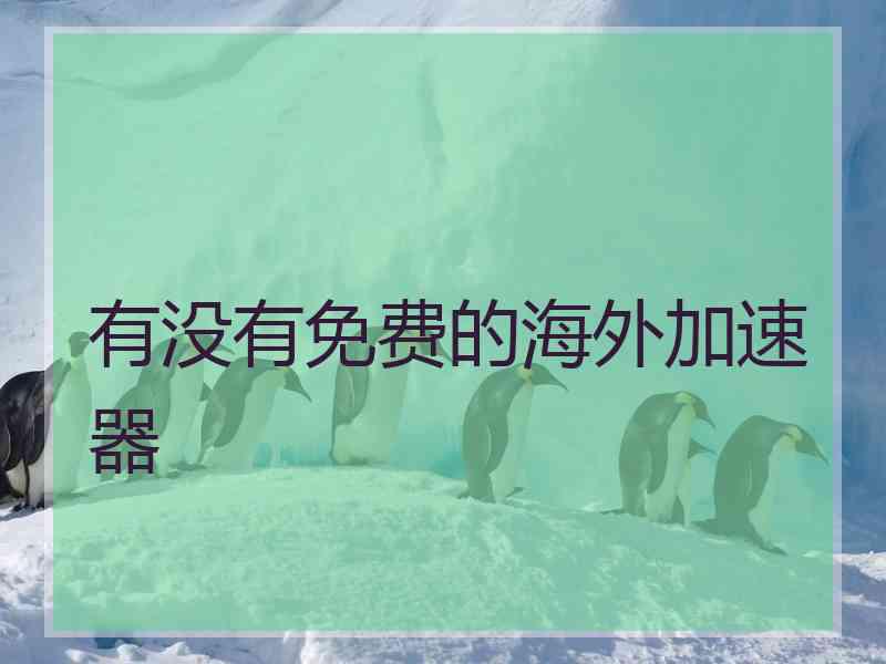有没有免费的海外加速器