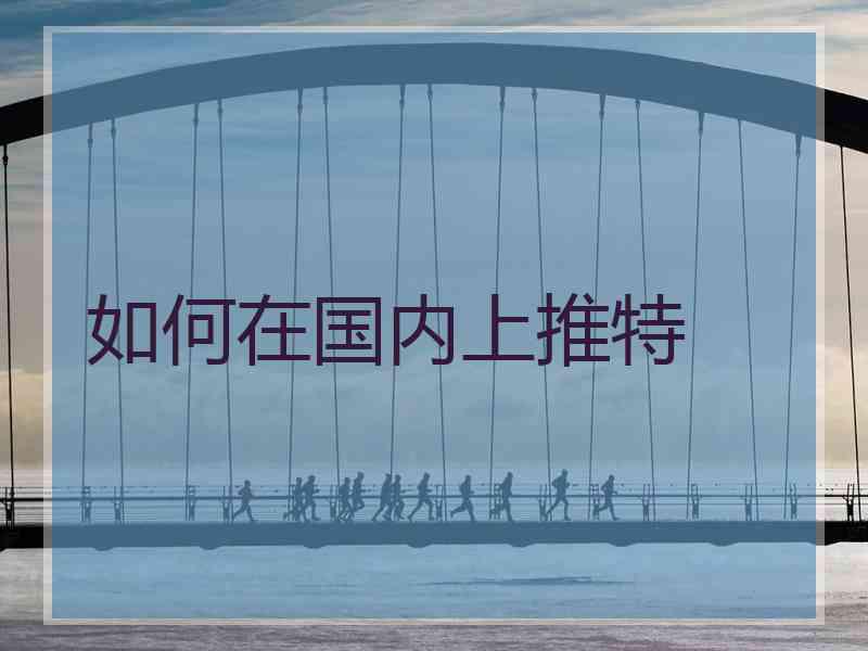 如何在国内上推特