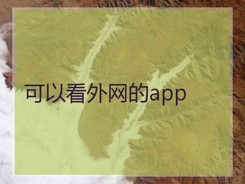 可以看外网的app