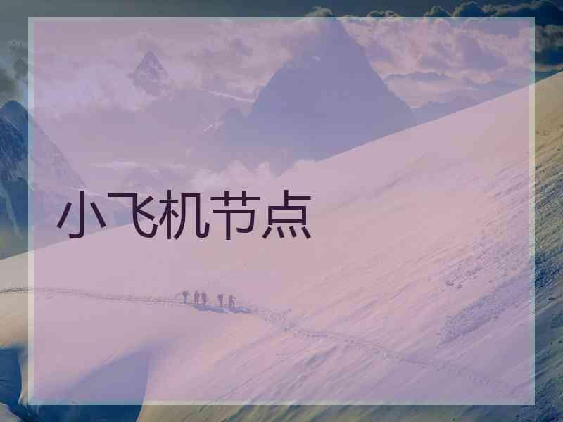小飞机节点