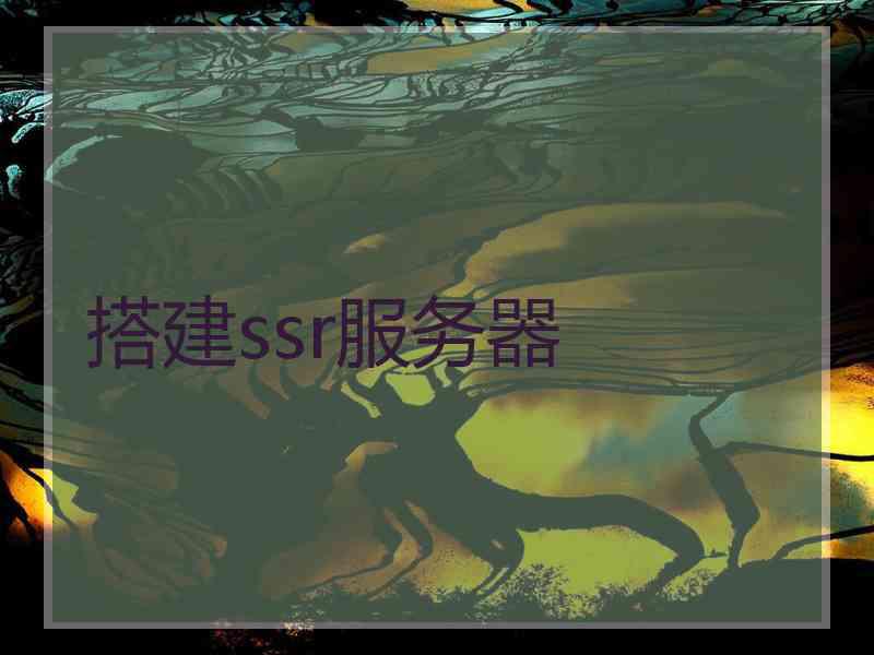 搭建ssr服务器