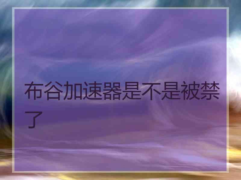 布谷加速器是不是被禁了