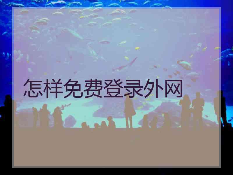 怎样免费登录外网