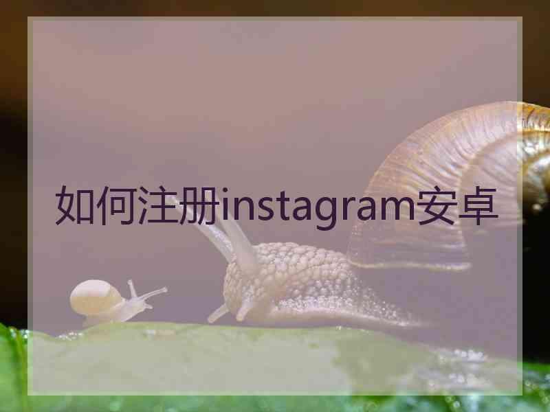 如何注册instagram安卓