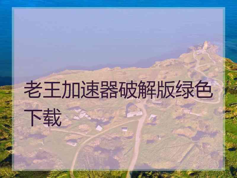 老王加速器破解版绿色下载