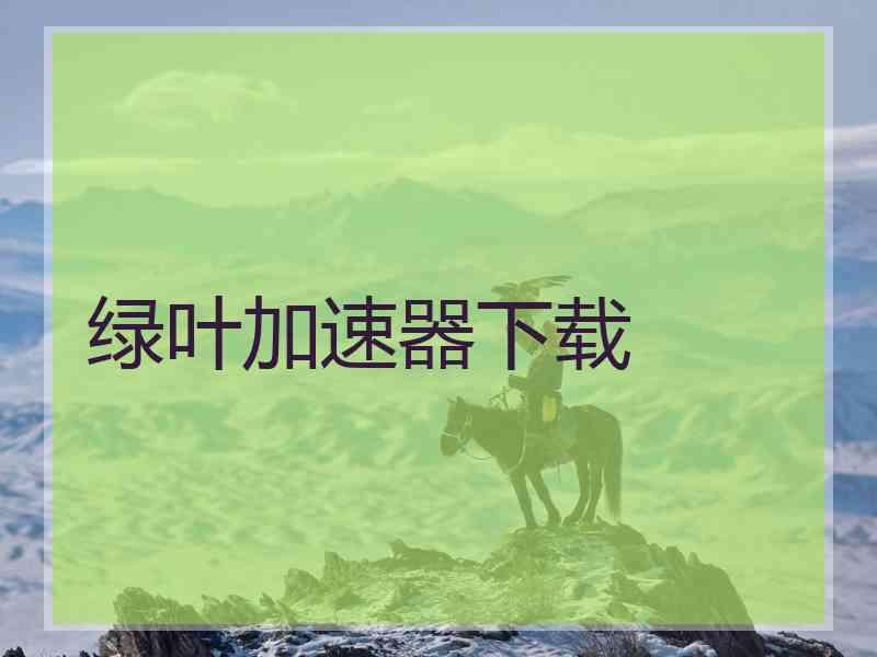 绿叶加速器下载