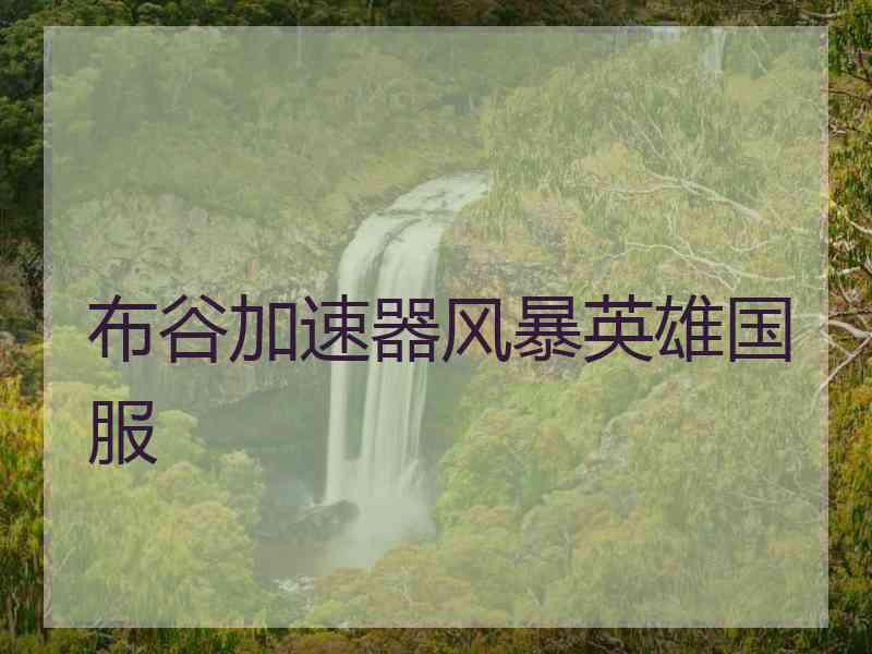 布谷加速器风暴英雄国服