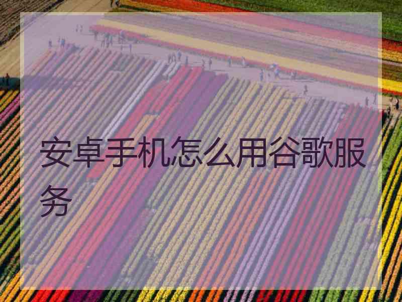 安卓手机怎么用谷歌服务