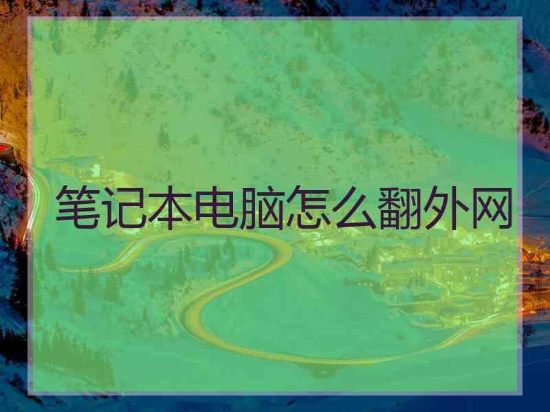 笔记本电脑怎么翻外网