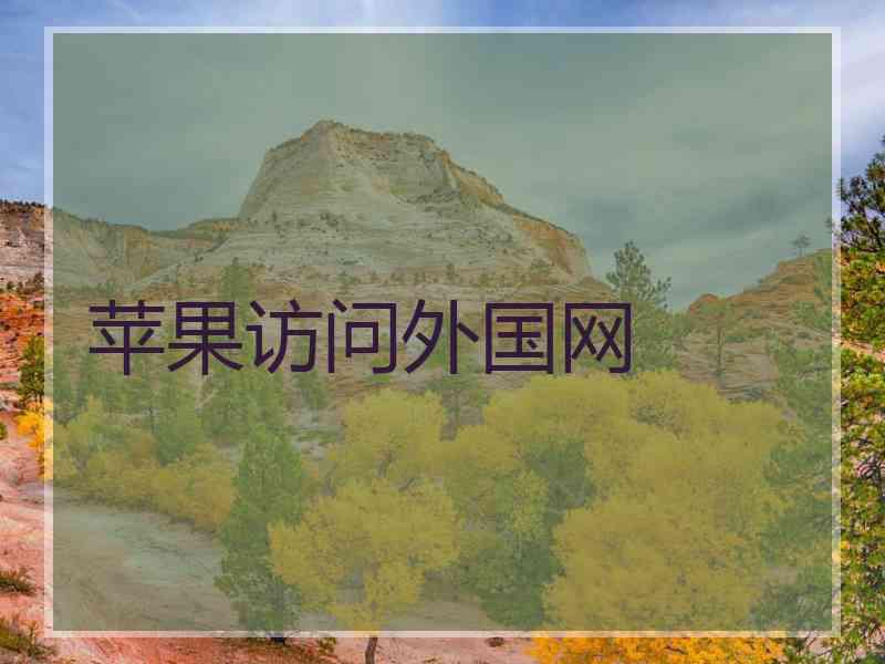 苹果访问外国网