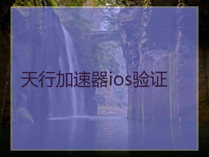 天行加速器ios验证