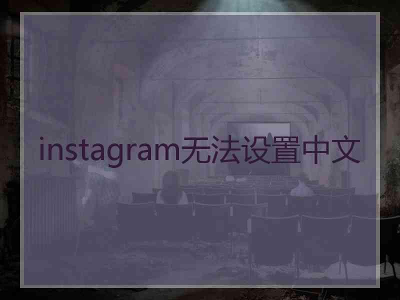 instagram无法设置中文