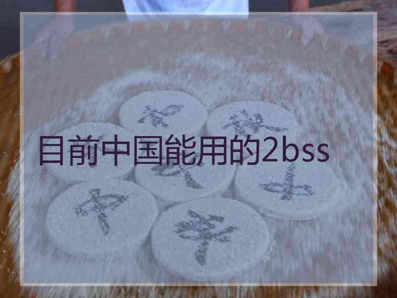 目前中国能用的2bss