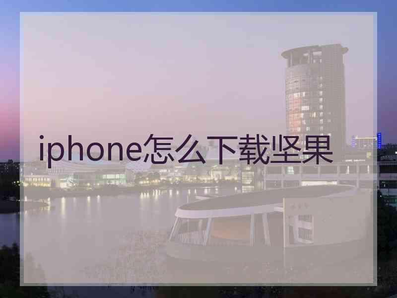 iphone怎么下载坚果