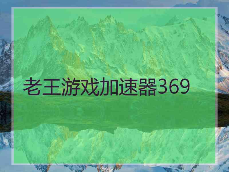 老王游戏加速器369