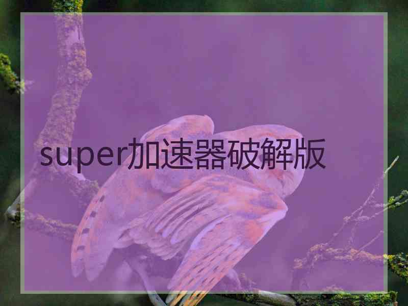 super加速器破解版