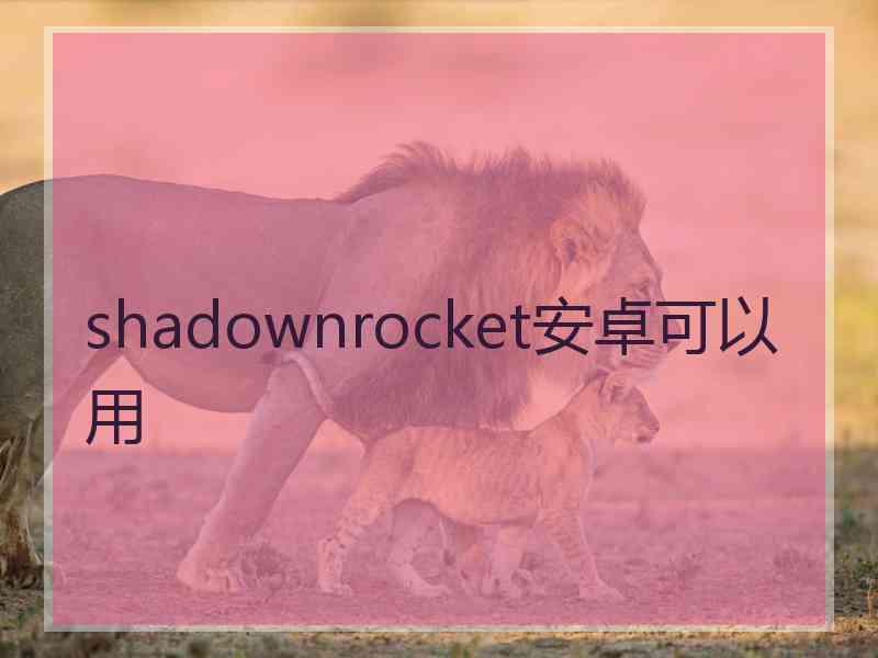 shadownrocket安卓可以用